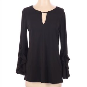 NWT Melissa Paige Size S Black Long Sleeve Top